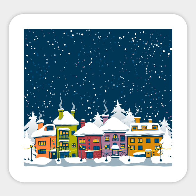 Winter town Sticker by katerinamk
